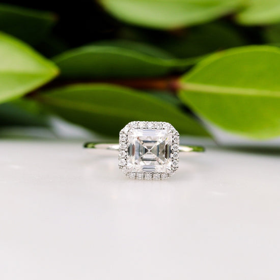 Lab Grown 1.77 CT Asscher Cut Diamond Mid-Century Anniversary Ring