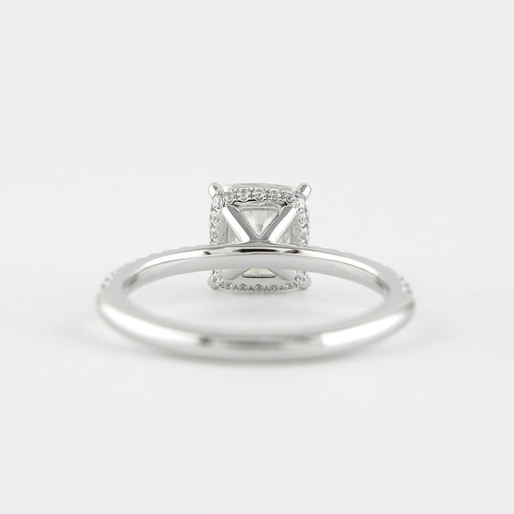 Lab Grown 3.43 CT Cushion Cut Diamond Edwardian Wedding Ring