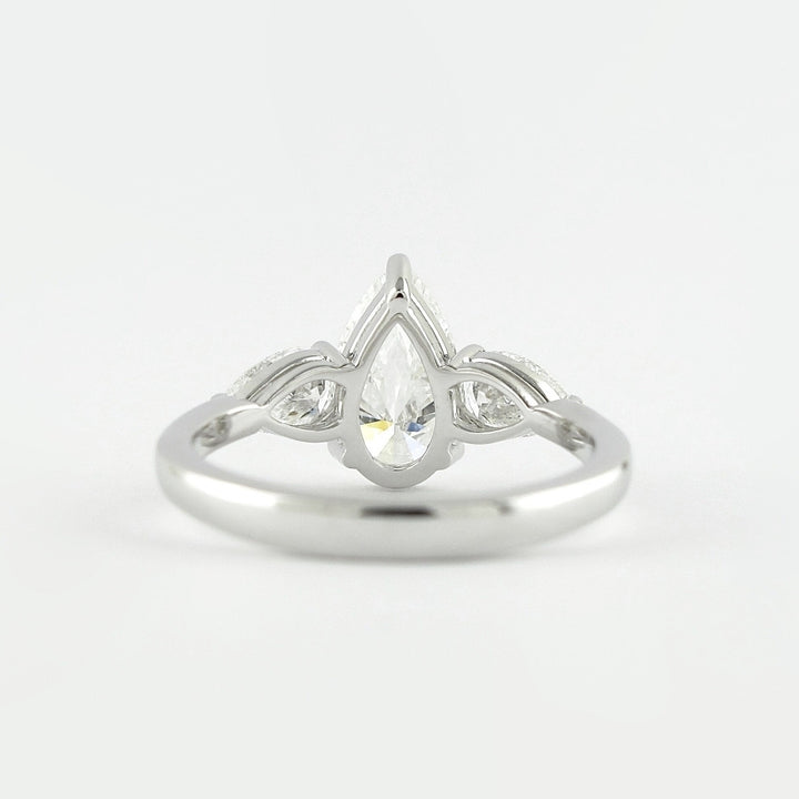 Lab Grown 3.05 CT Pear Cut Diamond Minimalist Anniversary Ring