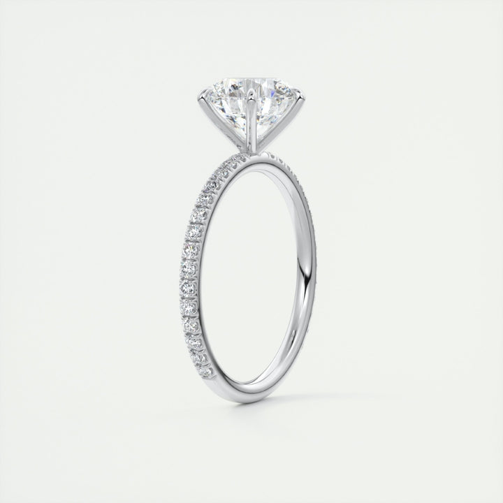 Lab Grown 2.12 CT Round Cut Diamond Brutalist Anniversary Ring