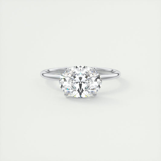 Lab Grown 1.90 CT Oval Cut Diamond Edwardian Anniversary Ring