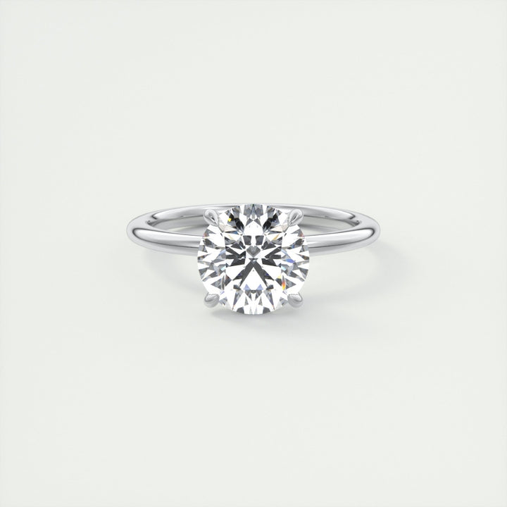 Lab Grown 1.34 CT Round Cut Diamond Art Deco Engagement Ring