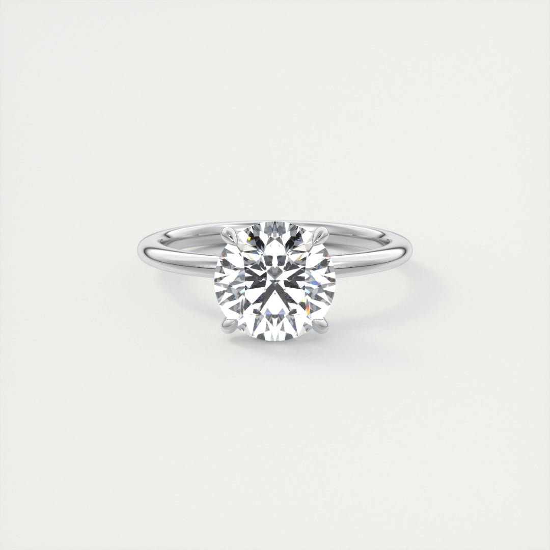 Lab Grown 1.34 CT Round Cut Diamond Art Deco Engagement Ring