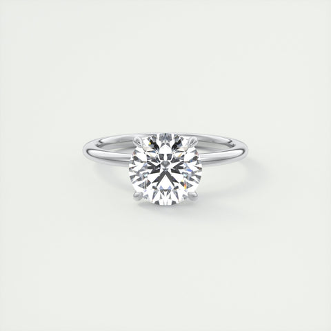 Lab Grown 1.34 CT Round Cut Diamond Art Deco Engagement Ring