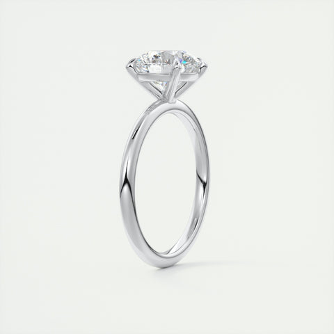 Lab Grown 1.34 CT Round Cut Diamond Art Deco Engagement Ring