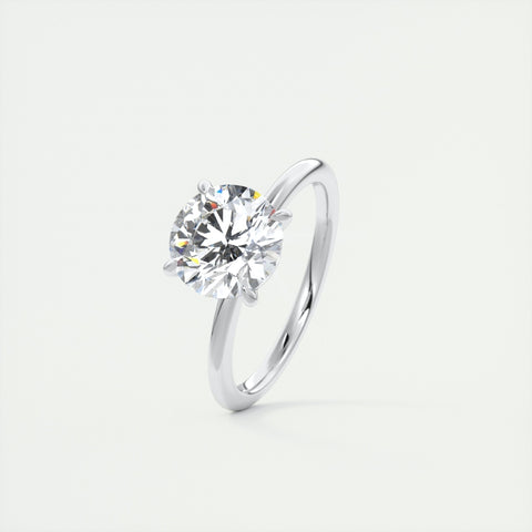 Lab Grown 1.34 CT Round Cut Diamond Art Deco Engagement Ring