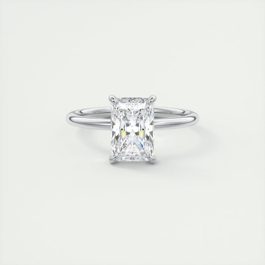 Lab Grown 2.10 CT Radiant Cut Diamond Art Nouveau Anniversary Ring