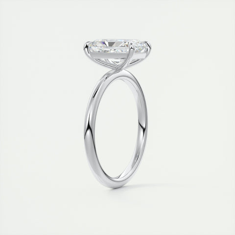 Lab Grown 2.10 CT Radiant Cut Diamond Art Nouveau Anniversary Ring