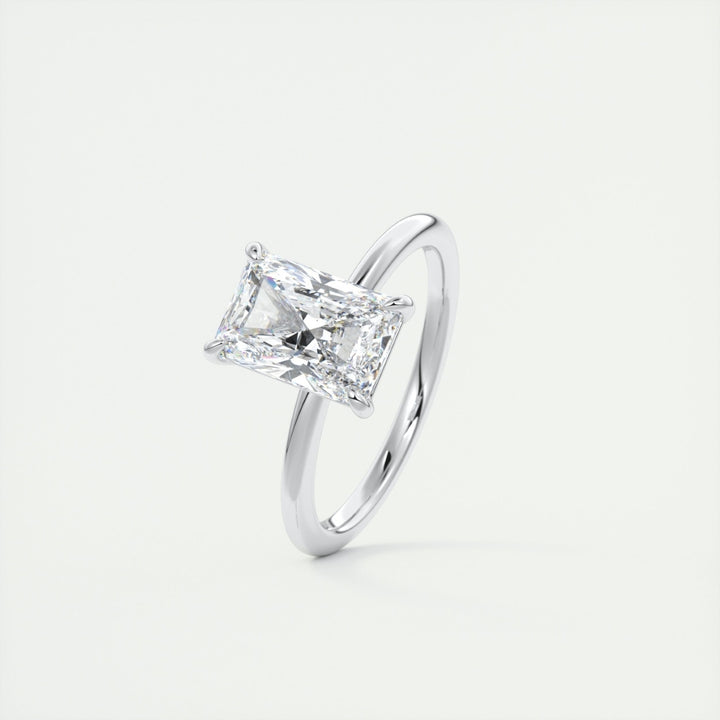 Lab Grown 2.10 CT Radiant Cut Diamond Art Nouveau Anniversary Ring