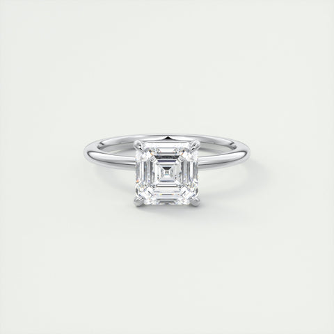 Lab Grown 1.20 CT Asscher Cut Diamond Mid-Century Handmade Ring