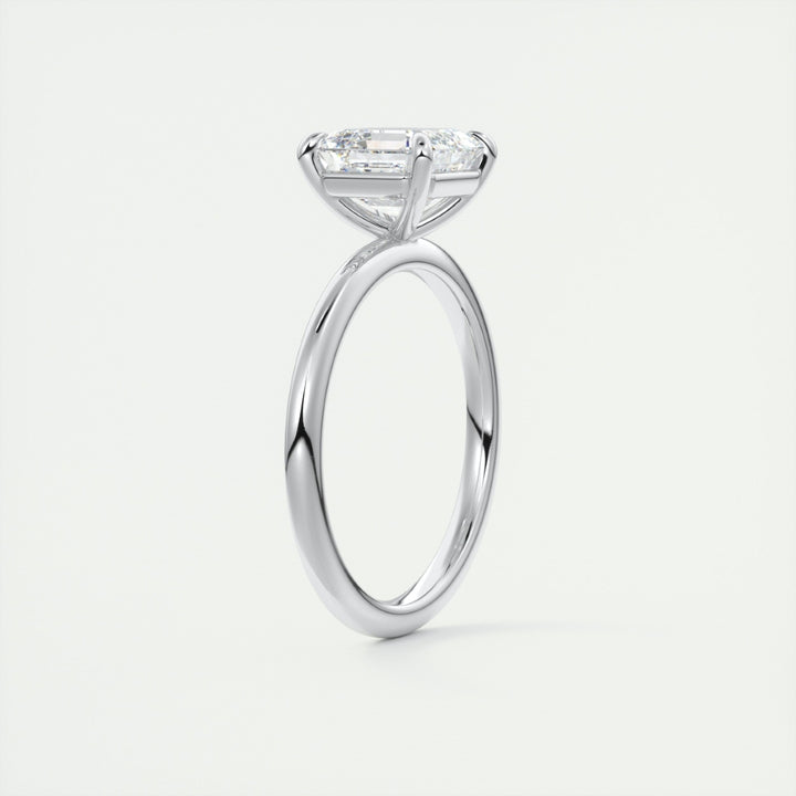 Lab Grown 1.20 CT Asscher Cut Diamond Mid-Century Handmade Ring