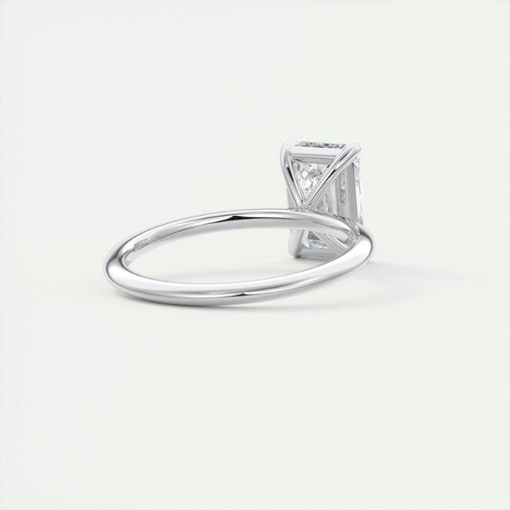 Lab Grown 2.13 CT Emerald Cut Diamond Minimalist Engagement Ring