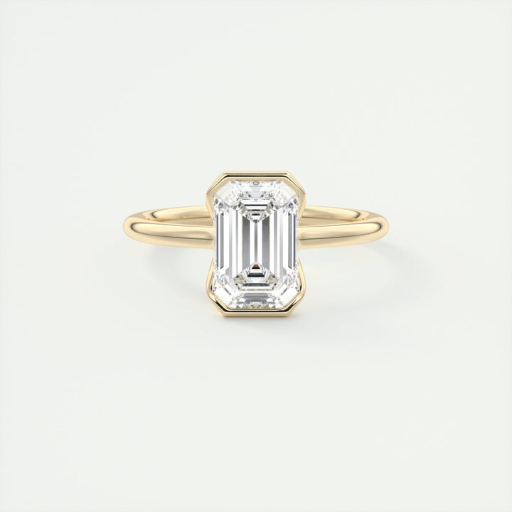 Lab Grown 1.30 CT Emerald Cut Diamond Victorian Wedding Ring