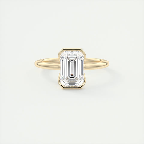 Lab Grown 1.30 CT Emerald Cut Diamond Victorian Wedding Ring