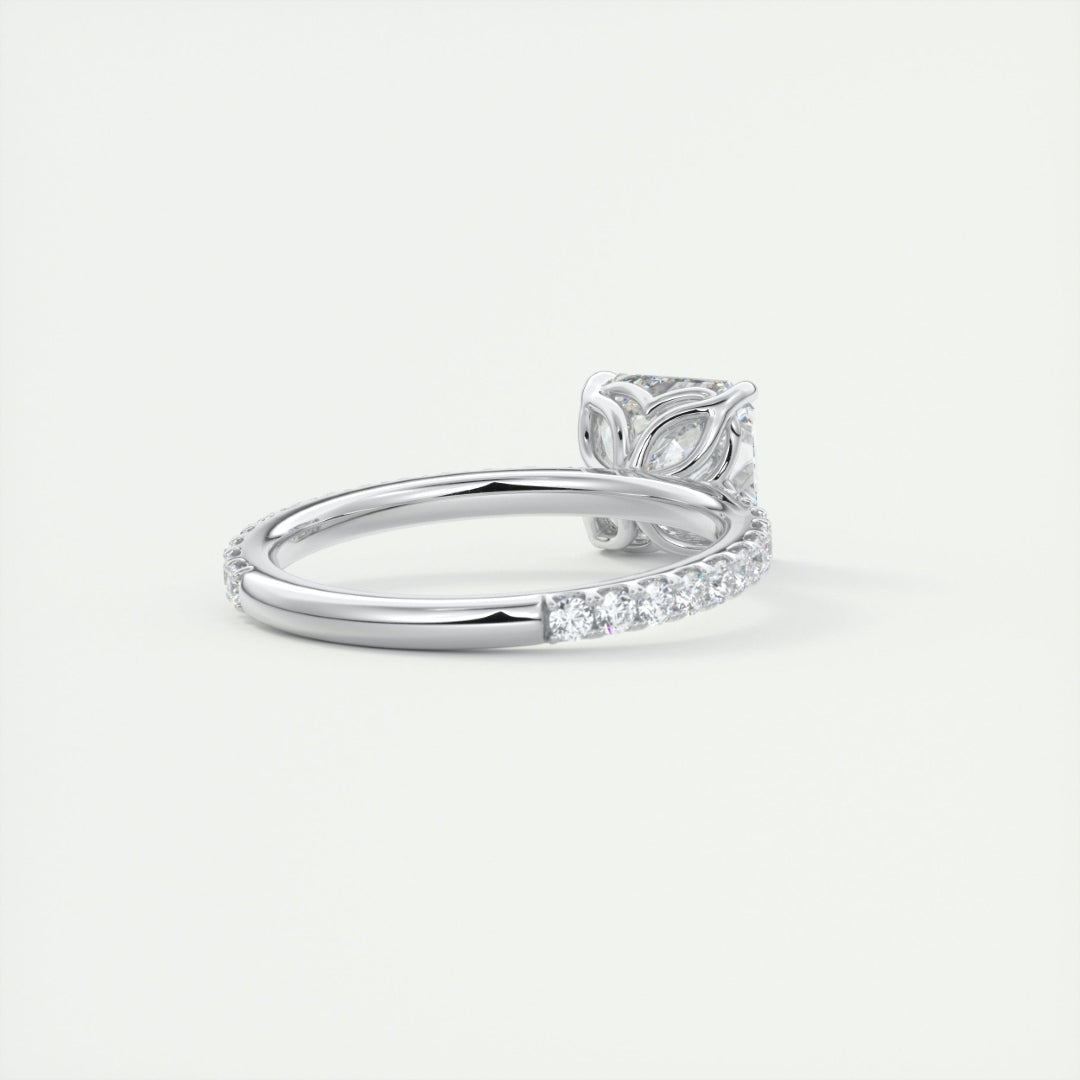 Lab Grown 2.45 CT Asscher Cut Diamond Brutalist Engagement Ring