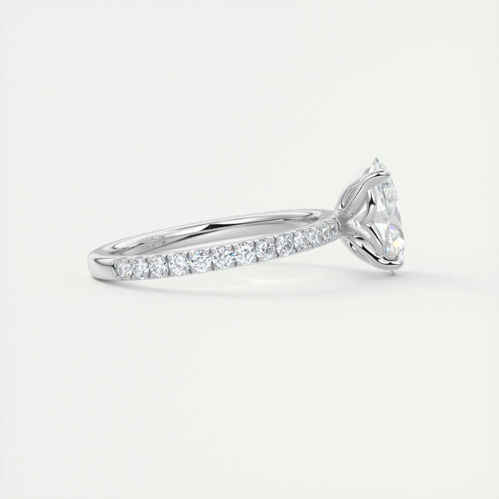 Lab Grown 2.20 CT Oval Cut Diamond Gothic Handmade Ring