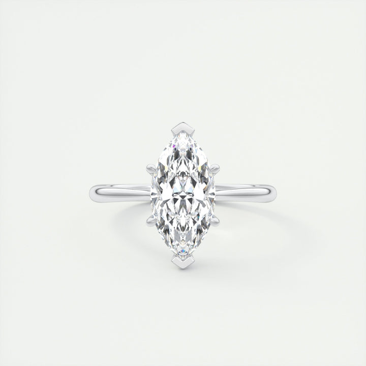 Lab Grown 1.65 CT Marquise Cut Diamond Edwardian Anniversary Ring