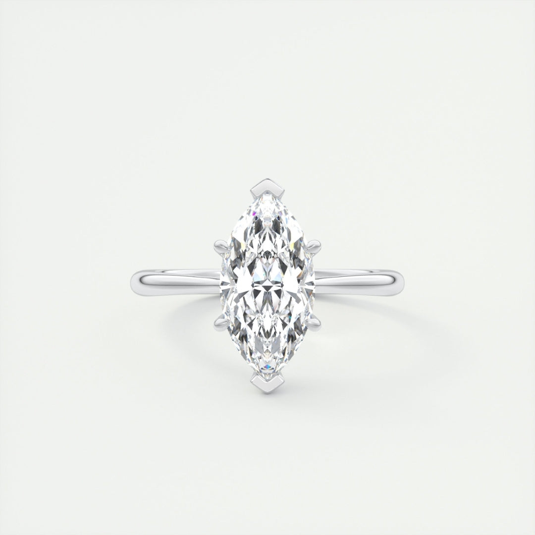 Lab Grown 1.65 CT Marquise Cut Diamond Edwardian Anniversary Ring