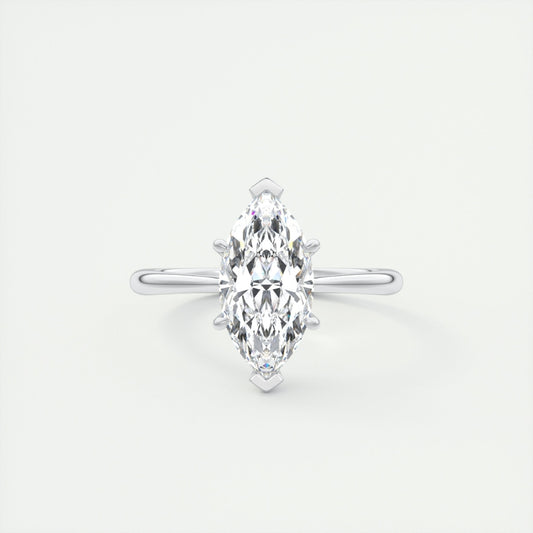 Lab Grown 1.65 CT Marquise Cut Diamond Edwardian Anniversary Ring