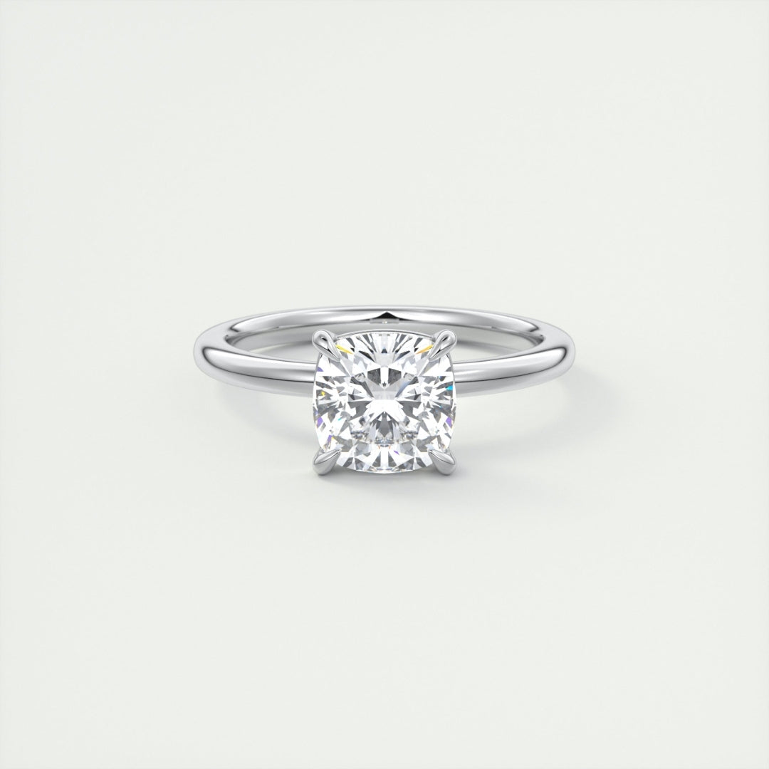 Lab Grown 1.11 CT Cushion Cut Diamond Art Deco Engagement Ring