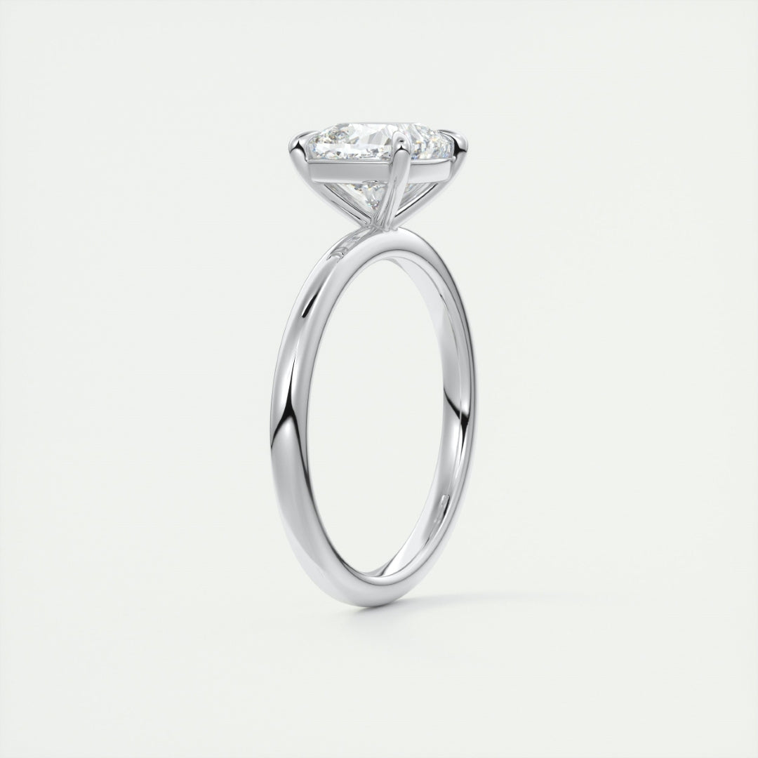 Lab Grown 1.11 CT Cushion Cut Diamond Art Deco Engagement Ring