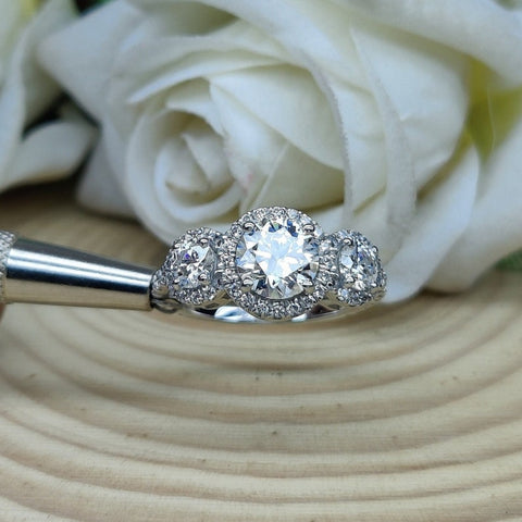 Comparatively Round Cut Diamond Engagement Ring