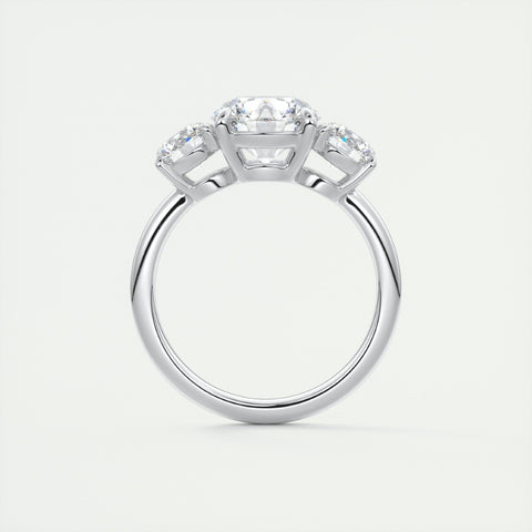 Lab Grown 3.30 CT Round Cut Diamond Avant Garde Engagement Ring