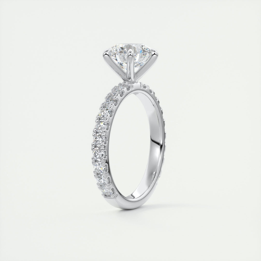 Lab Grown 2.81 CT Round Cut Diamond Edwardian Handmade Ring