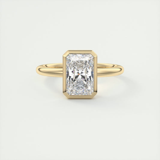 Lab Grown 1.54 CT Radiant Cut Diamond Art Deco Anniversary Ring