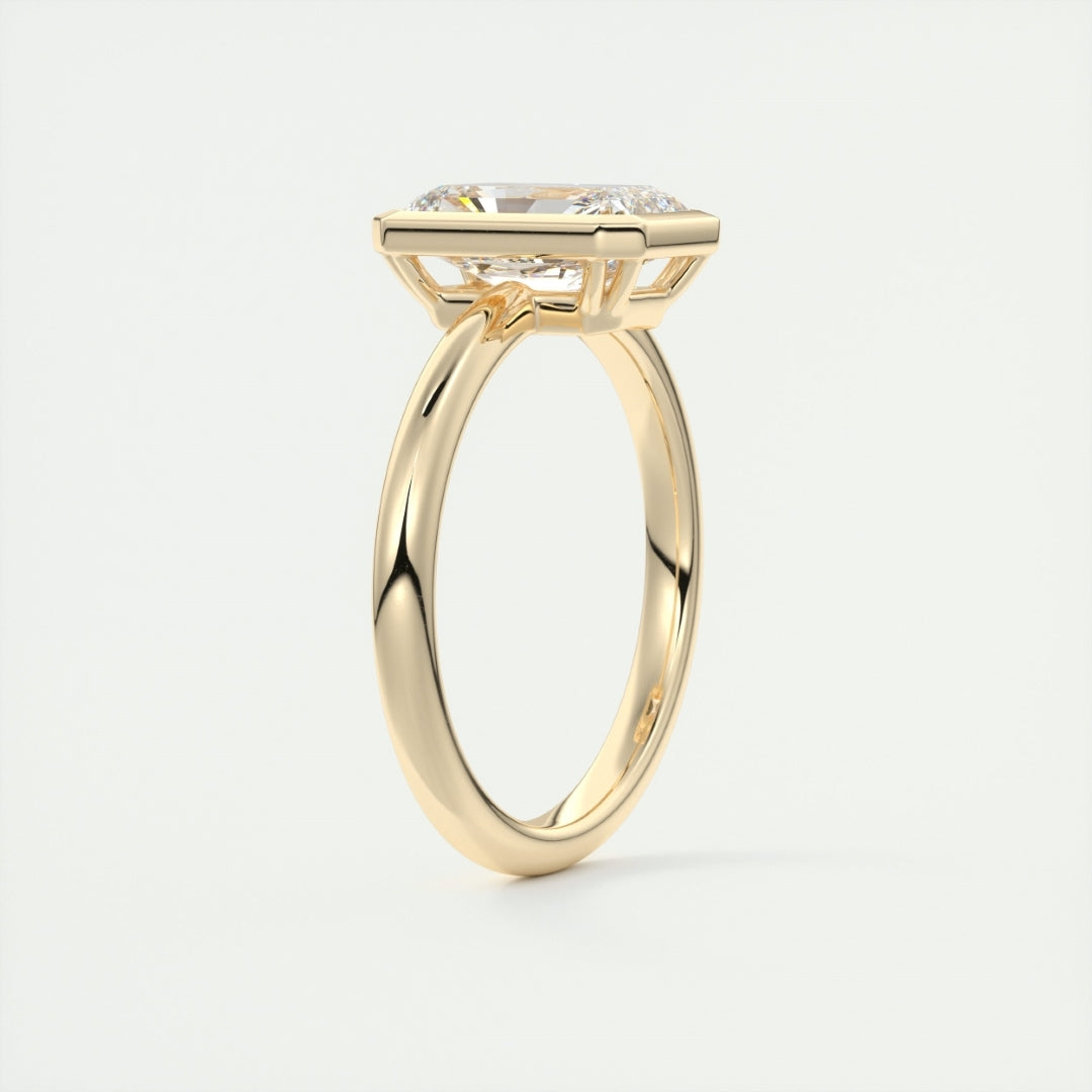 Lab Grown 1.54 CT Radiant Cut Diamond Art Deco Anniversary Ring