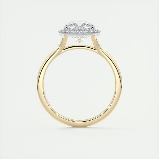 Lab Grown 1.50 CT Cushion Cut Diamond Avant Garde Engagement Ring