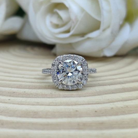 Reasonably Round Cut Diamond Engagement Ring