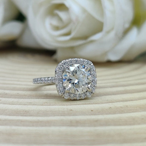 Reasonably Round Cut Diamond Engagement Ring