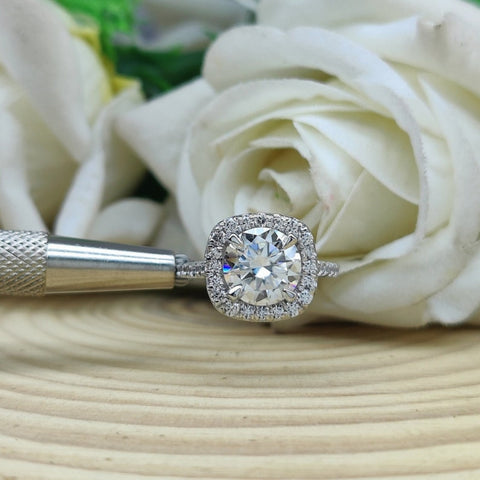 Reasonably Round Cut Diamond Engagement Ring