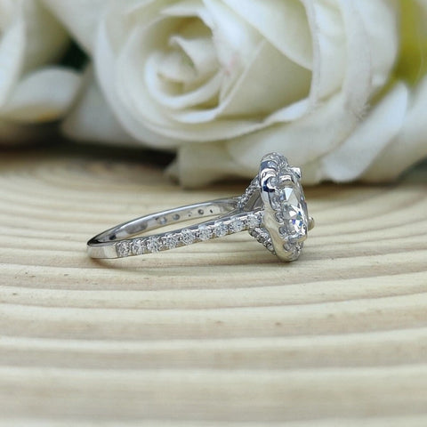 Reasonably Round Cut Diamond Engagement Ring