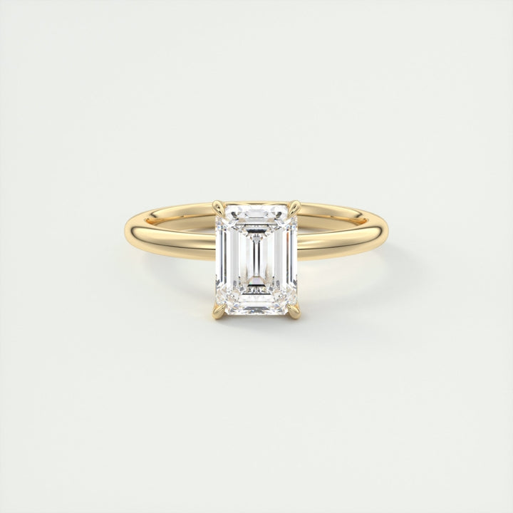 Lab Grown 1.35 CT Emerald Cut Diamond Edwardian Anniversary Ring