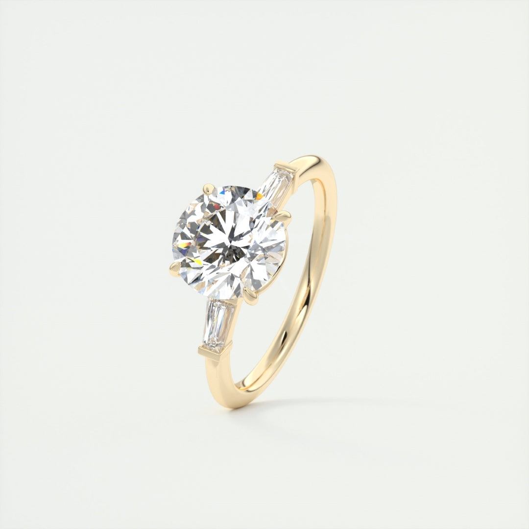 Lab Grown 2.40 CT Round Cut Diamond Boho & Hippie Anniversary Ring