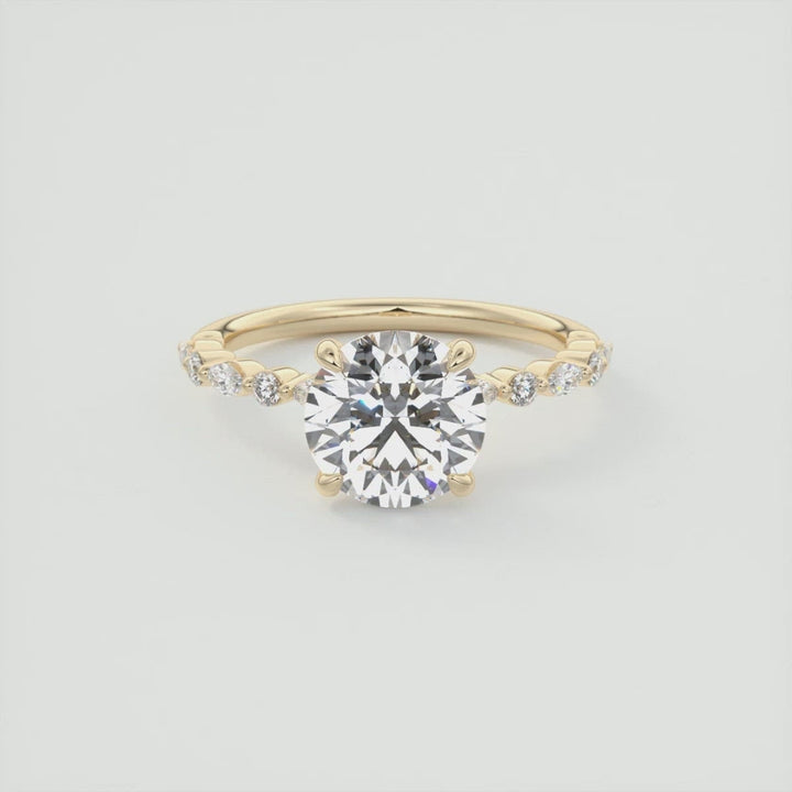 Lab Grown 2.62 CT Round Cut Diamond Edwardian Wedding Ring