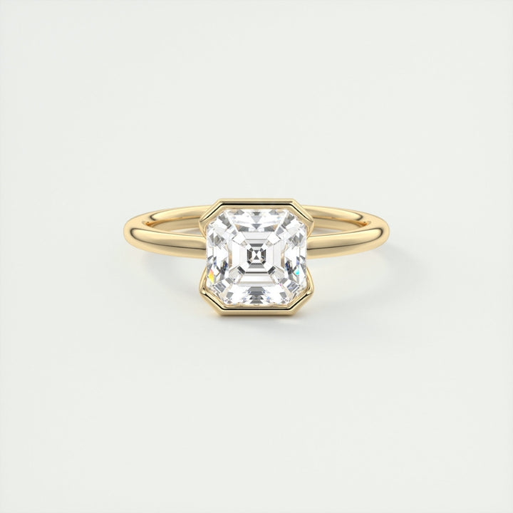 Lab Grown 1.44 CT Asscher Cut Diamond Mid-Century Anniversary Ring