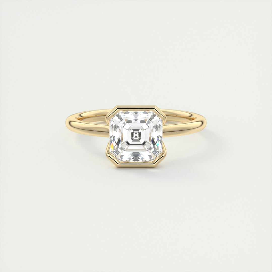 Lab Grown 1.44 CT Asscher Cut Diamond Mid-Century Anniversary Ring