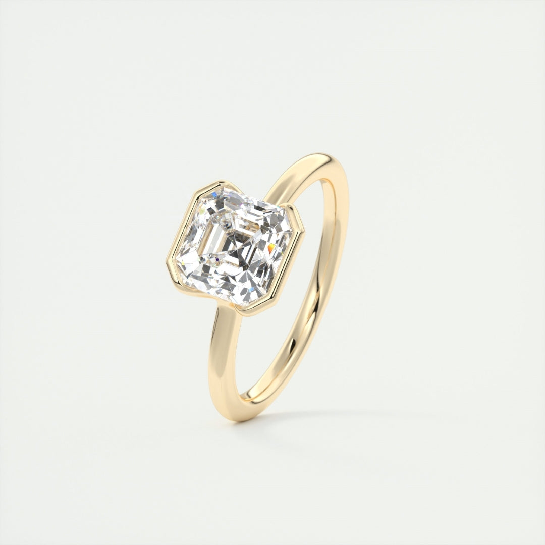 Lab Grown 1.44 CT Asscher Cut Diamond Mid-Century Anniversary Ring