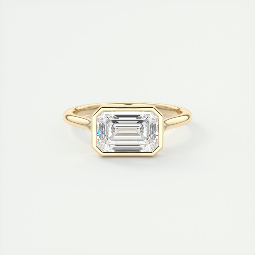 Lab Grown 2.30 CT Emerald Cut Diamond Victorian Engagement Ring