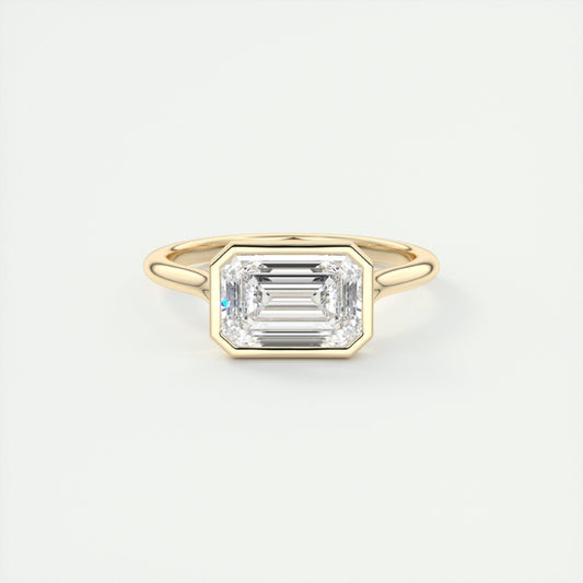 Lab Grown 2.30 CT Emerald Cut Diamond Victorian Engagement Ring