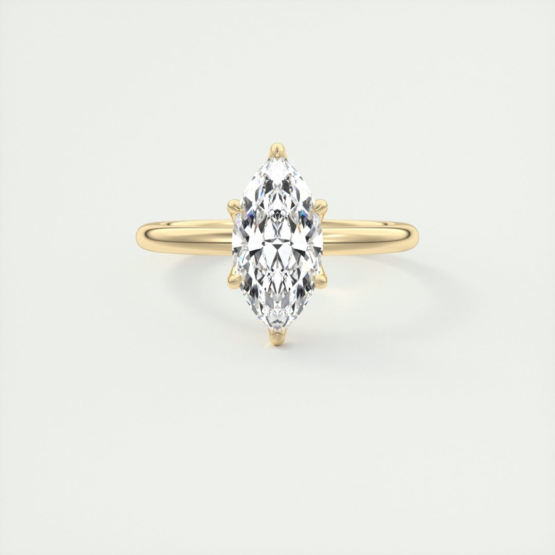 Lab Grown 1.50 CT Marquise Cut Diamond Boho & Hippie Anniversary Ring