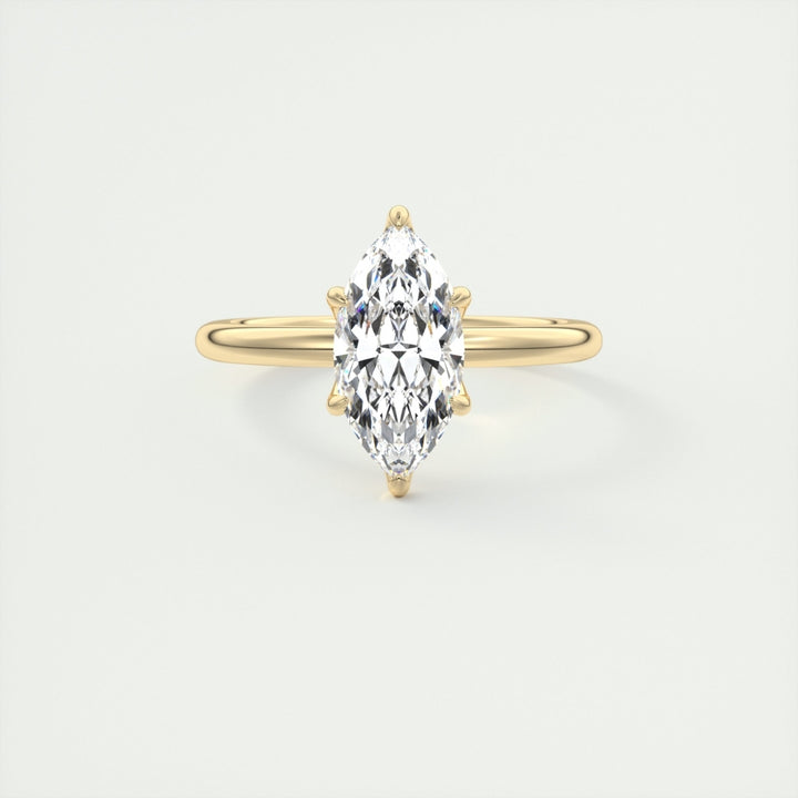 Lab Grown 1.50 CT Marquise Cut Diamond Boho & Hippie Anniversary Ring