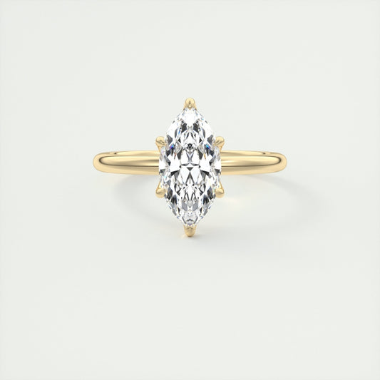 Lab Grown 1.50 CT Marquise Cut Diamond Boho & Hippie Anniversary Ring