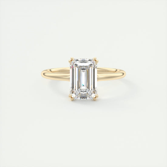 Lab Grown 1.69 CT Emerald Cut Diamond Edwardian Wedding Ring