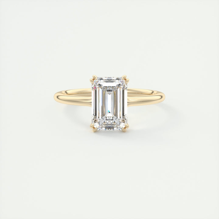 Lab Grown 1.69 CT Emerald Cut Diamond Edwardian Wedding Ring