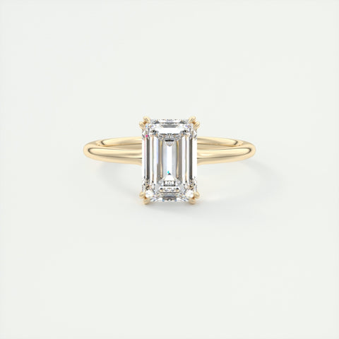 Lab Grown 1.69 CT Emerald Cut Diamond Edwardian Wedding Ring