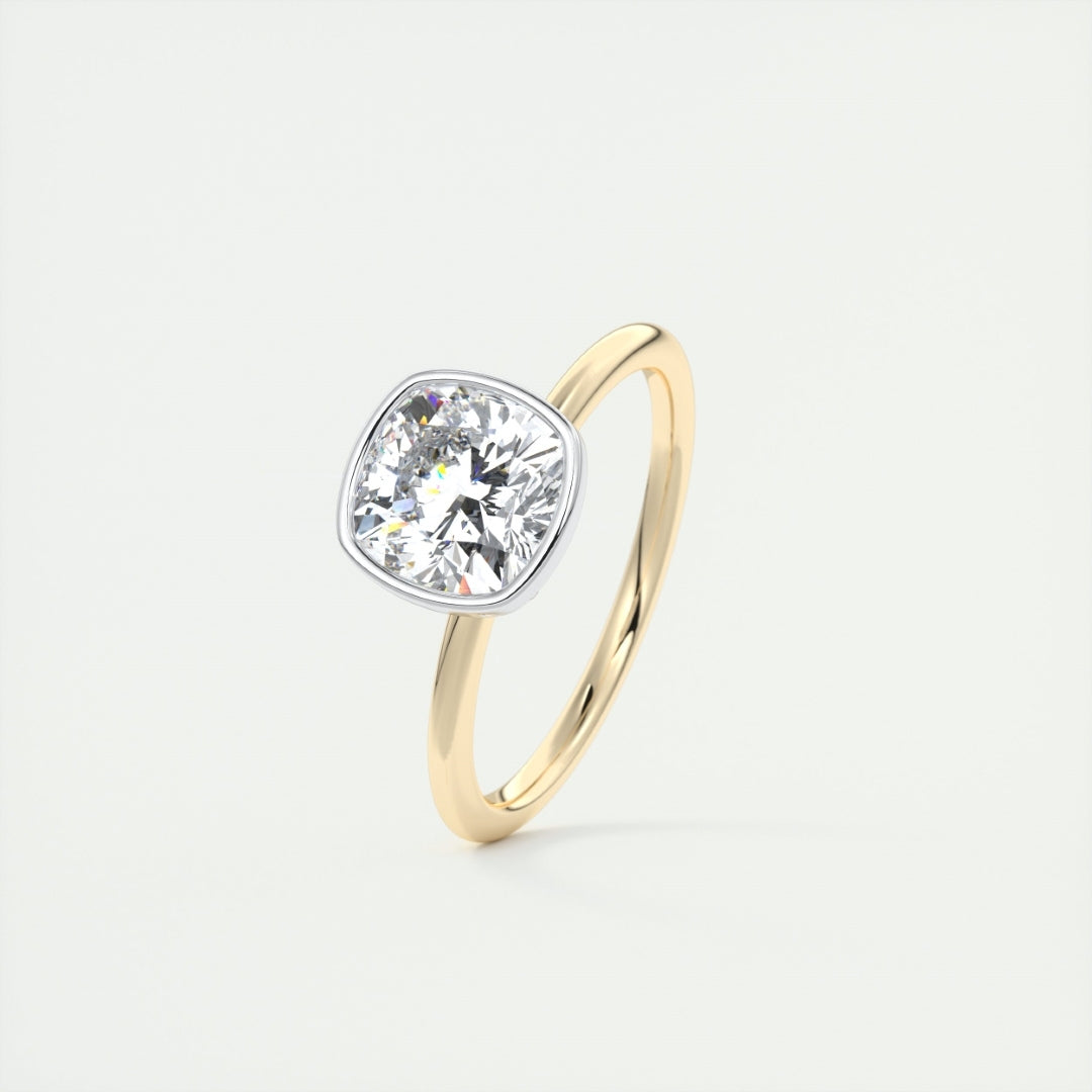 Lab Grown 1.82 CT Cushion Cut Diamond Gothic Anniversary Ring